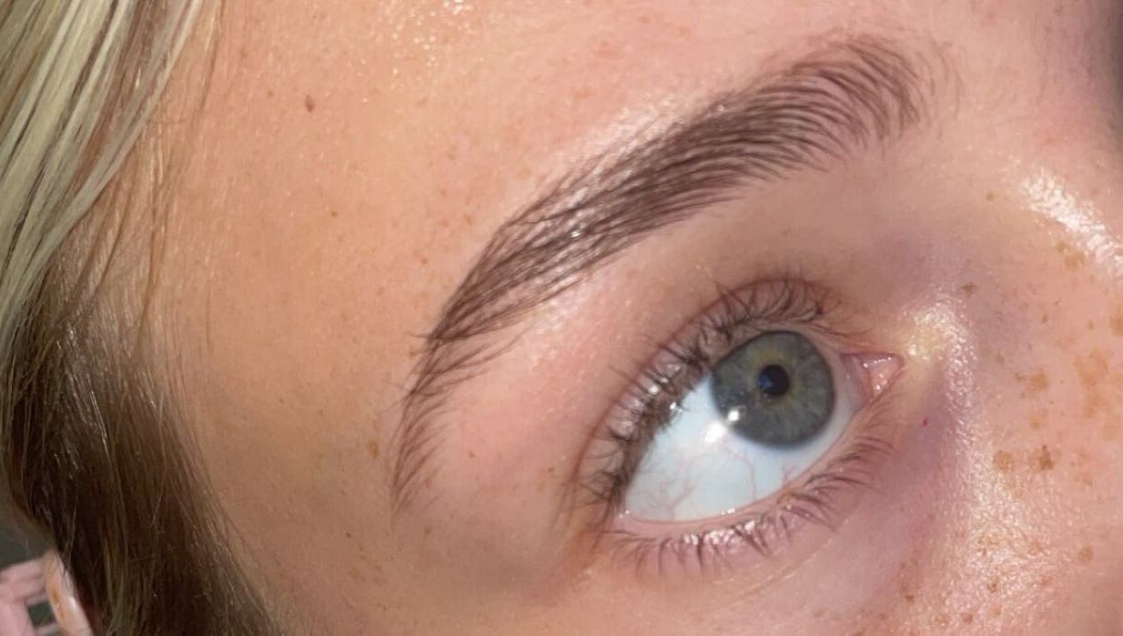 Expertly groomed eyebrow service at Beautybyliv in Skelton-in-Cleveland, England, GB, showcasing precision.