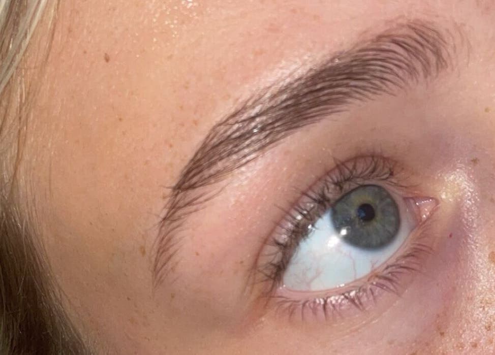 Expertly groomed eyebrow service at Beautybyliv in Skelton-in-Cleveland, England, GB, showcasing precision.