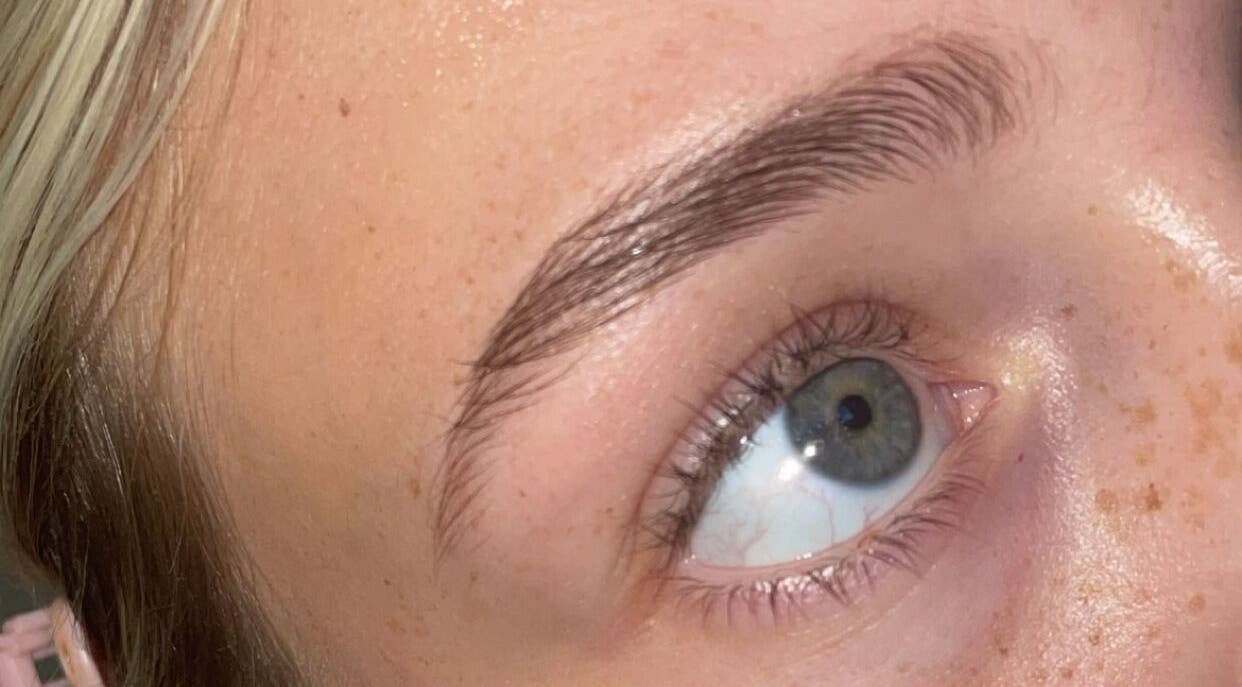 Expertly groomed eyebrow service at Beautybyliv in Skelton-in-Cleveland, England, GB, showcasing precision.