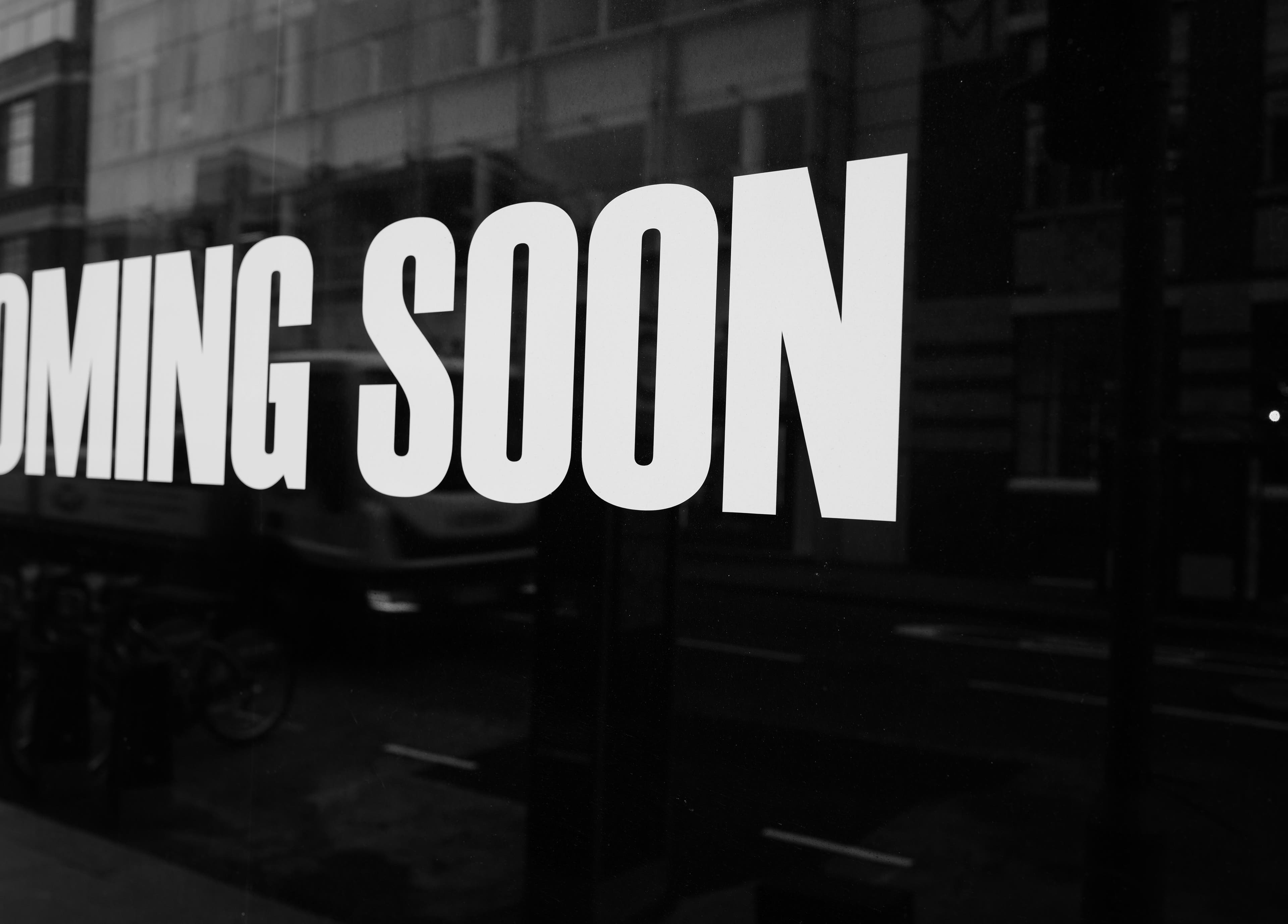 Coming Soon sign at Nouvae' beauty and wellness in Saint Michael, BB.