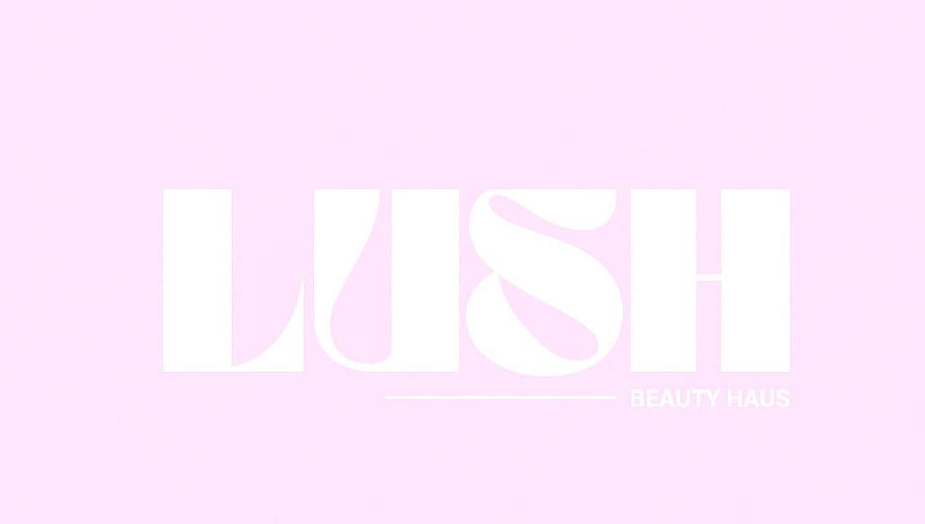 Lush Beauty Haus logo on a pastel pink background in Windang, New South Wales, AU.