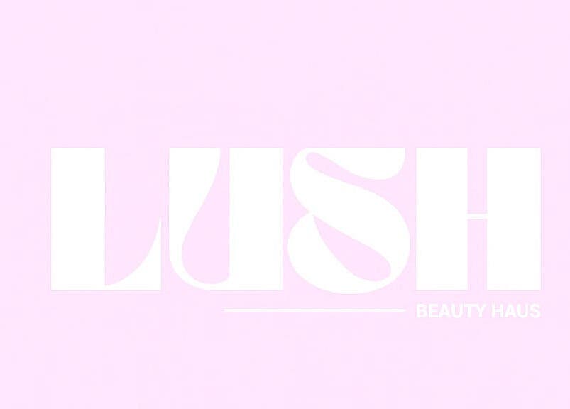 Lush Beauty Haus logo on a pastel pink background in Windang, New South Wales, AU.