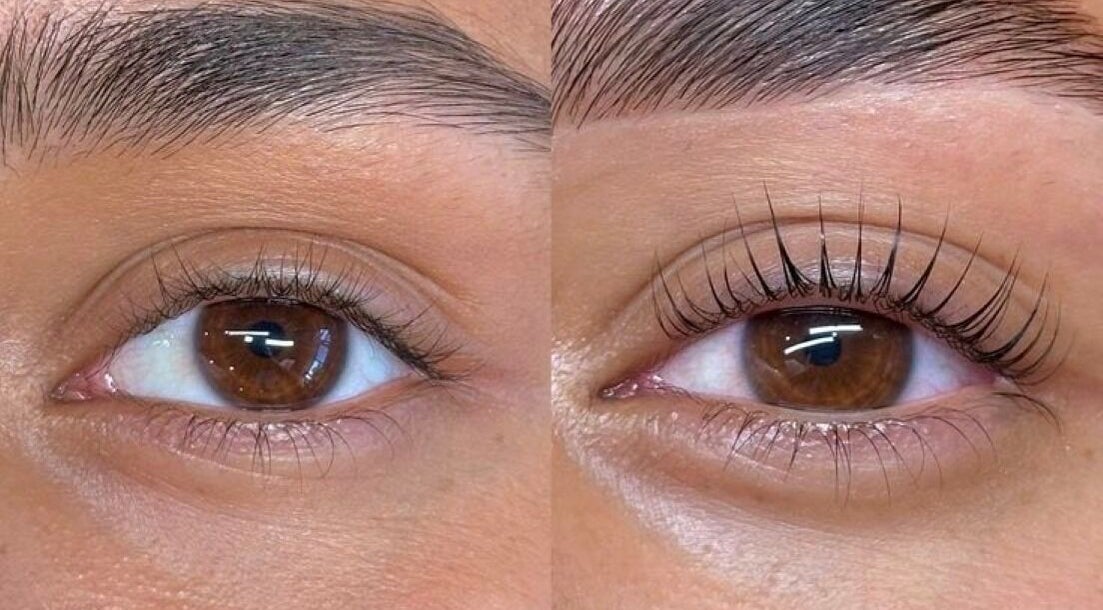 Close-up van wimperlifting resultaat bij Zara Beauty in Rotterdam, Zuid-Holland, NL.