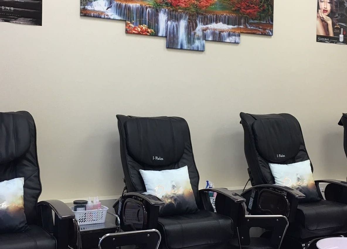 Cozy pedicure chairs at Nail Centre Salon, Wellington, NZ. Perfect spot for relaxation and beauty treatments.