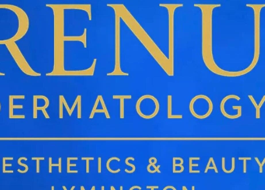 Signboard for Rènü Dermatology: Aesthetics & Beauty located in Lymington, England, GB.