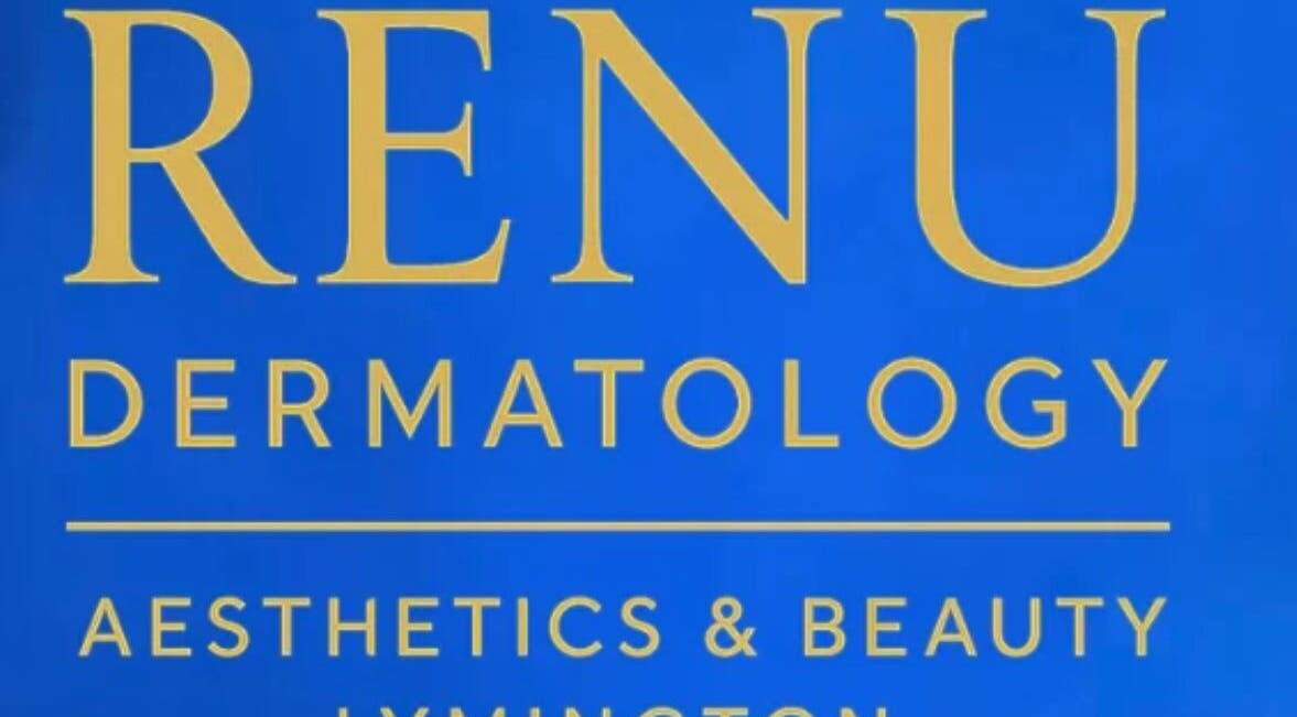 Signboard for Rènü Dermatology: Aesthetics & Beauty located in Lymington, England, GB.