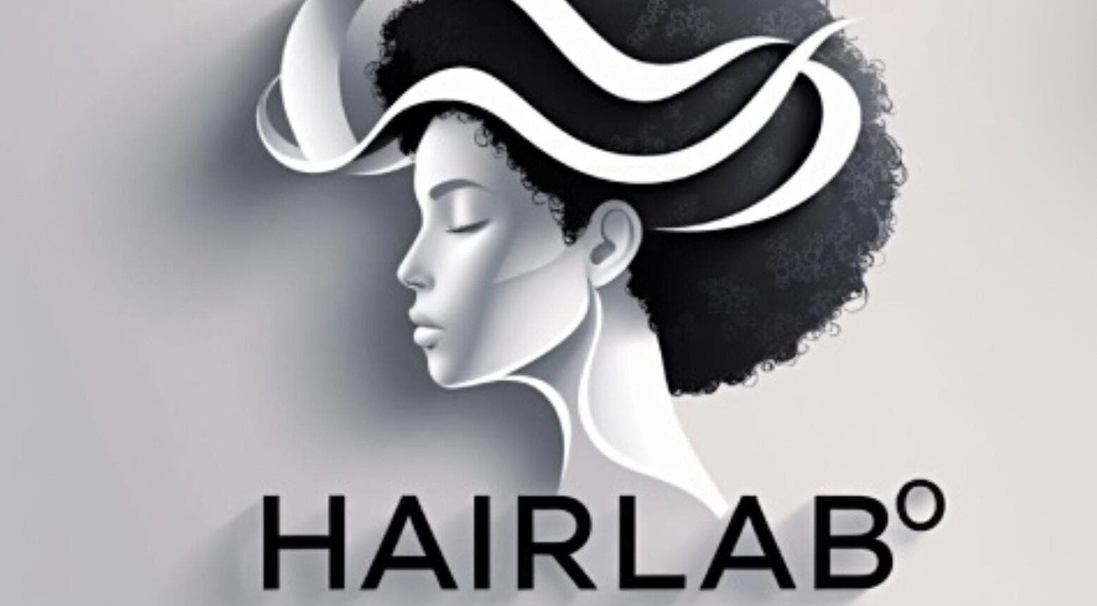Stylized profile silhouette logo of HairLab by Emma, Rockville, Maryland, US.