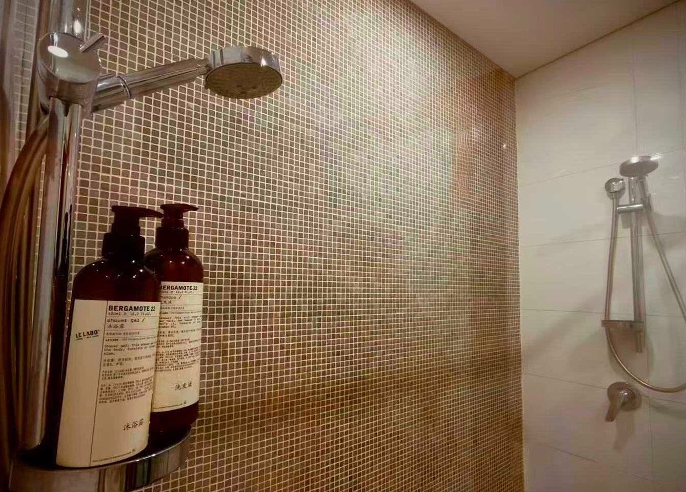 Luxurious shower at Six B Platinum, Zetland, New South Wales, AU, featuring premium amenities and modern design.