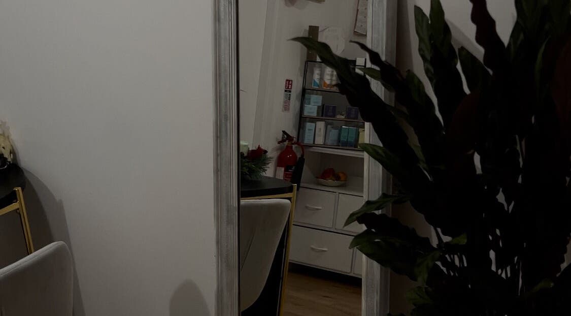 Elegant mirror view inside SLAYGIRLY STUDIO, Edinburgh, Scotland, GB featuring stylish decor details.