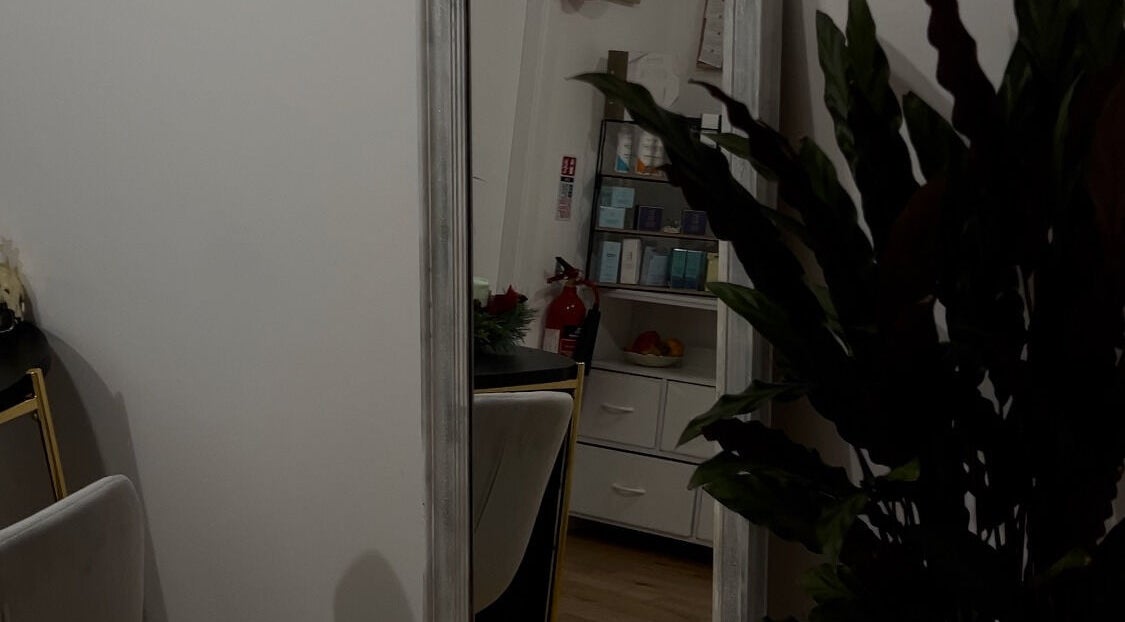 Elegant mirror view inside SLAYGIRLY STUDIO, Edinburgh, Scotland, GB featuring stylish decor details.