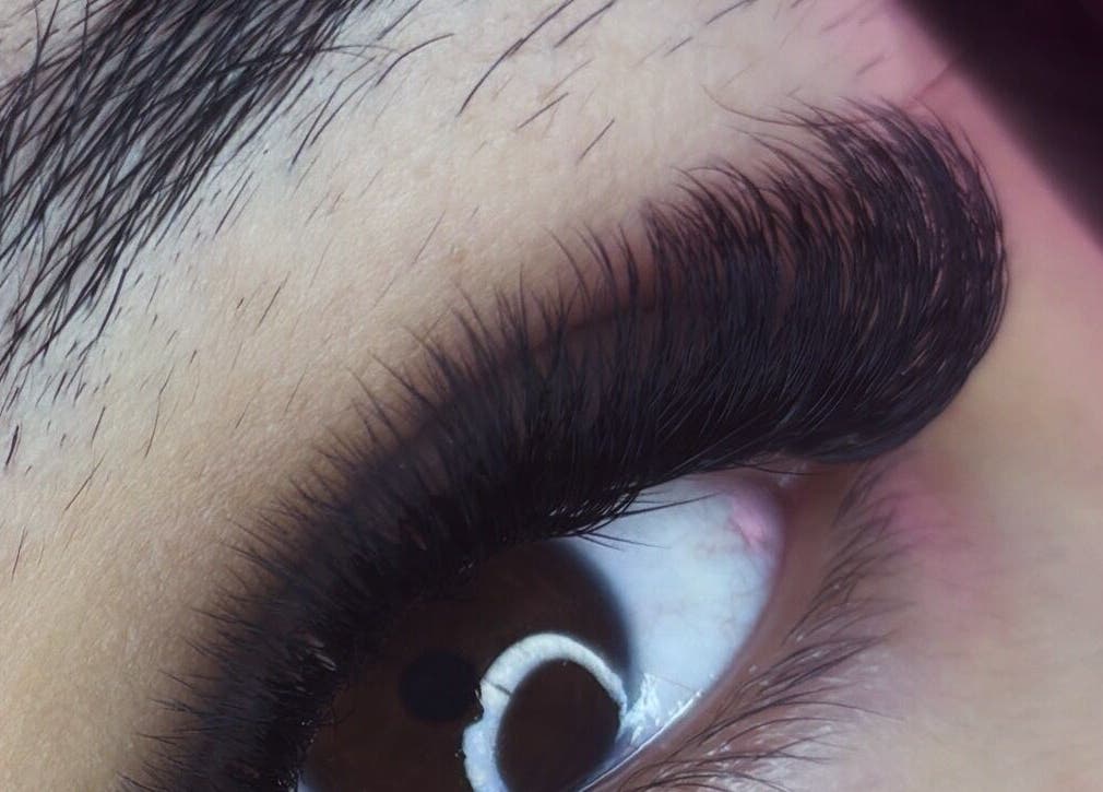 Close-up of eyelash extensions at The Beauty Hause, Pacific Pines, Queensland, AU, showcasing detailed artistry.
