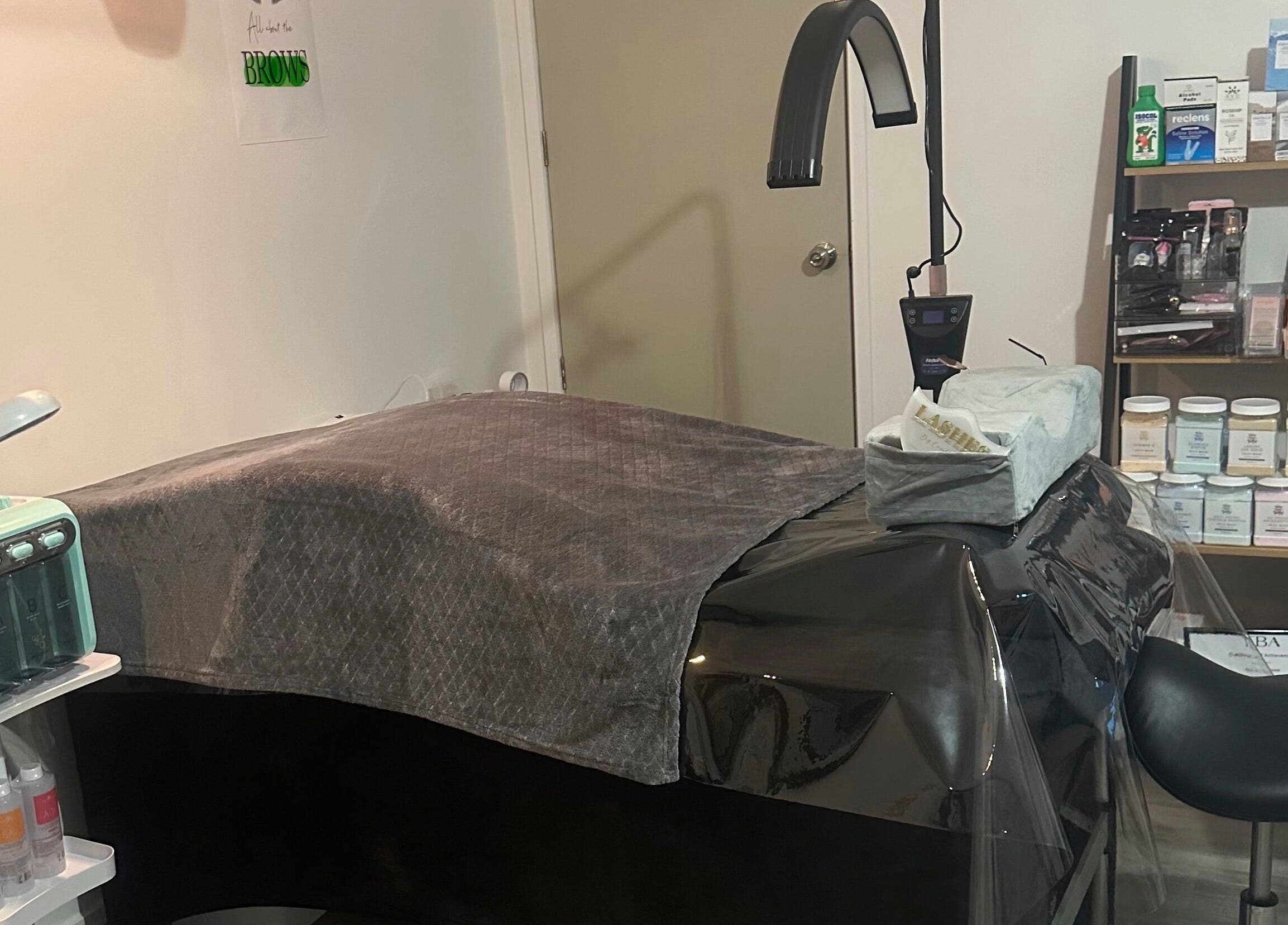 Treatment room at Glow By Candice K in Melbourne, Victoria, AU, showcasing spa facilities and cozy atmosphere.