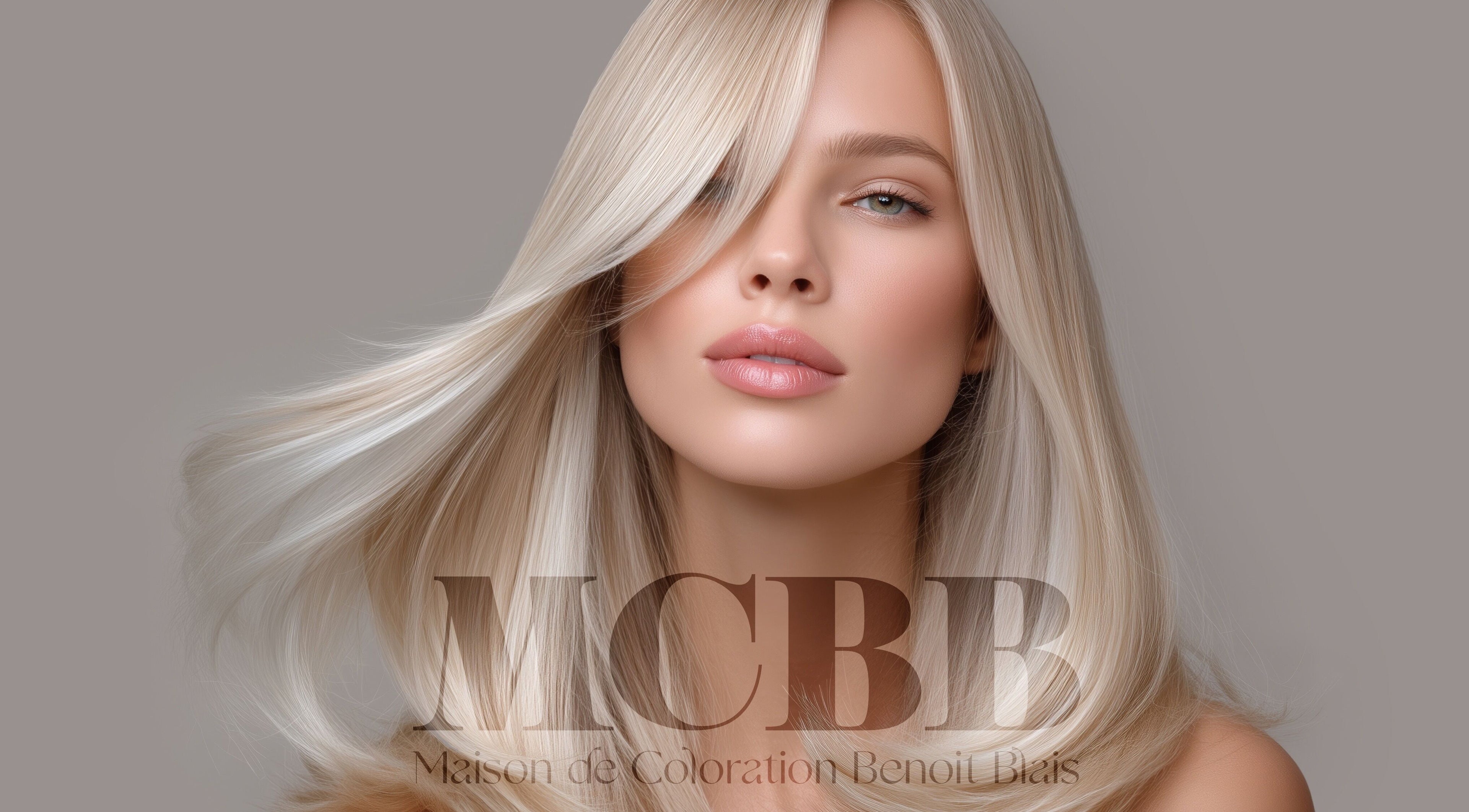 Elegant blonde hairstyle at MCBB Salon | Boutique in Québec, Québec, CA; showcasing sleek, shiny hair.