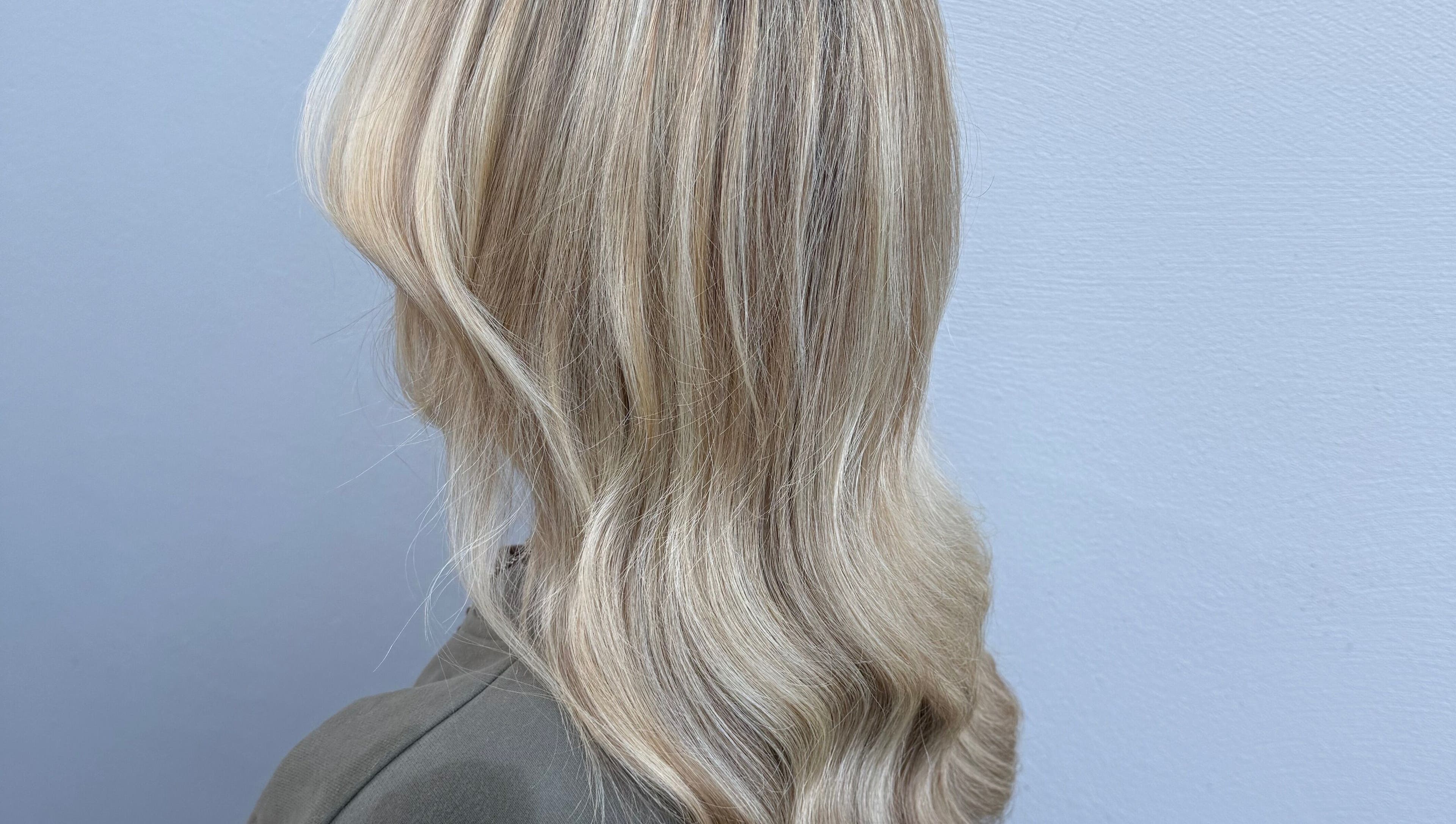 Elegant blonde waves styled at ShaunaCanning hair&beauty in Limavady, Northern Ireland, GB.