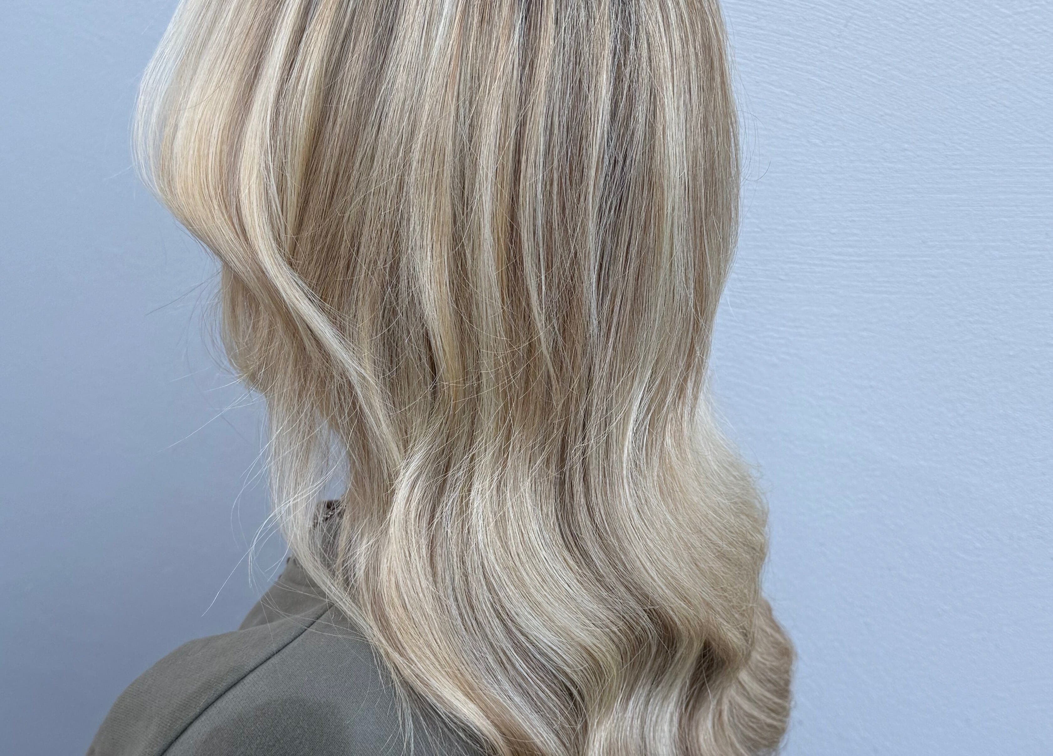 Elegant blonde waves styled at ShaunaCanning hair&beauty in Limavady, Northern Ireland, GB.
