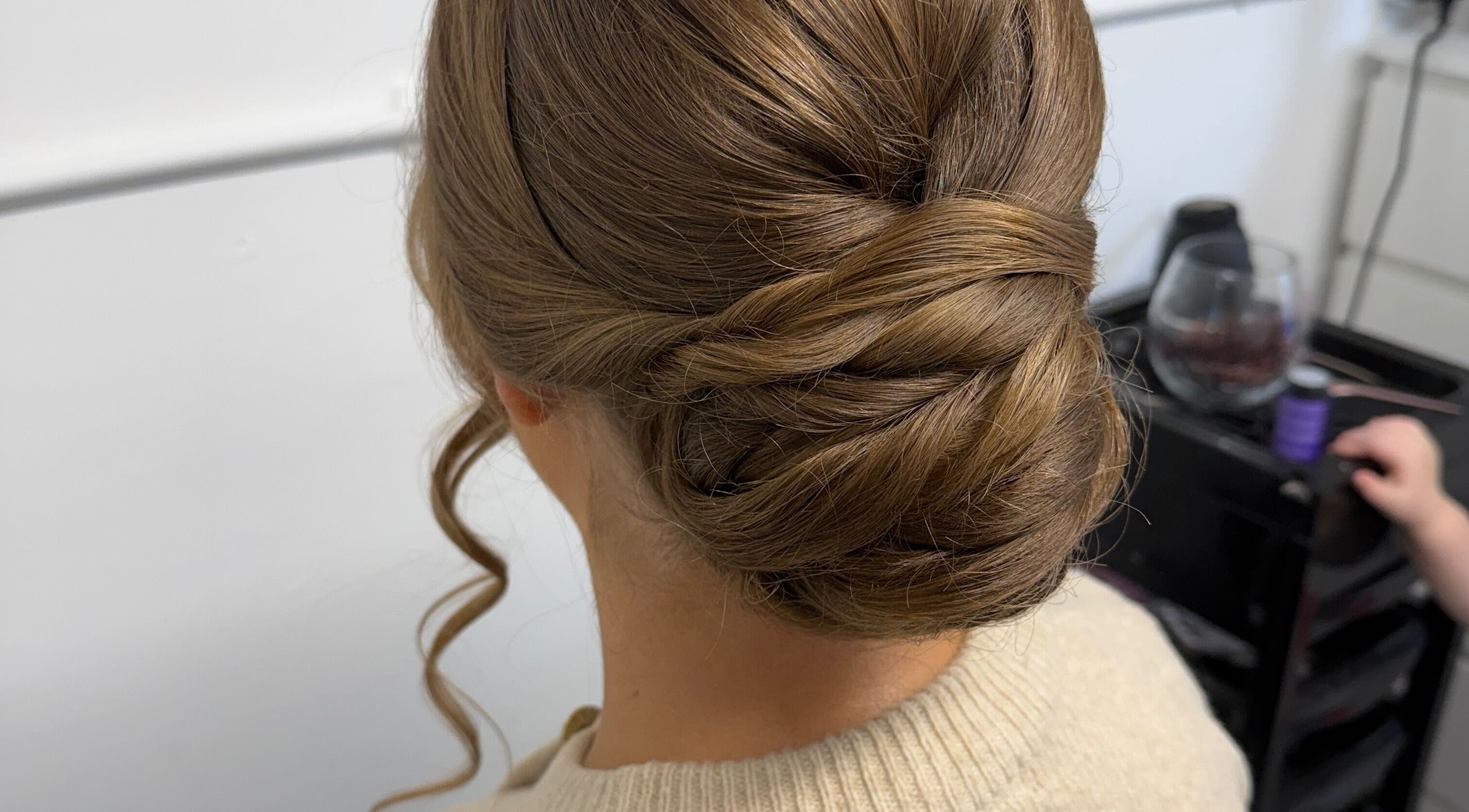 Elegant updo hairstyle at ShaunaCanning hair&beauty, Limavady, Northern Ireland, GB. Perfect for special occasions.