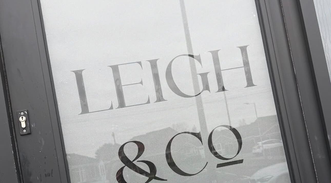 Close-up of the entrance sign for Centred Wellness and Beauty in Wolverhampton, England, GB.