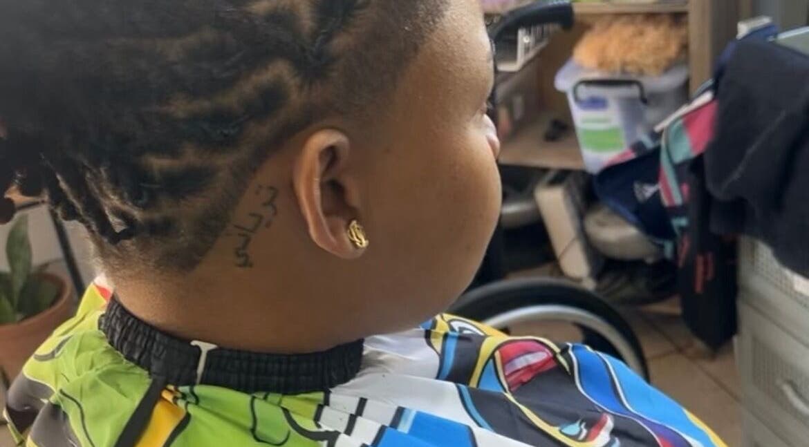 Close-up of dreadlock hairstyle at ExpensiveCuts, Willemstad, Curaçao, CW.