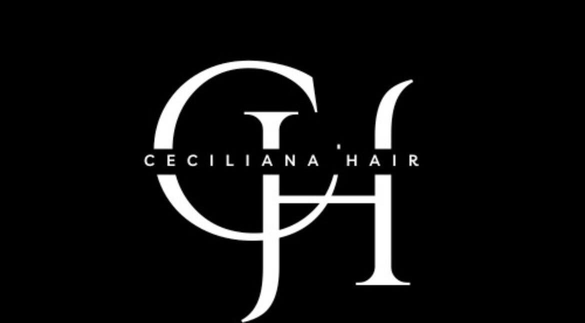 Cecilianahair logo in bold, stylish lettering. Located in Manchester, England, GB.