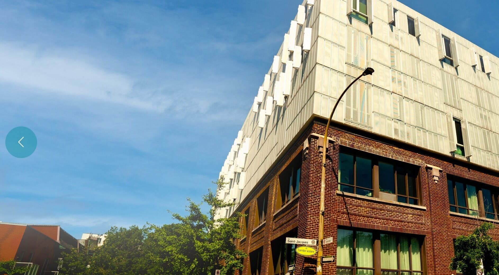 The Veritäe venue exterior in Montréal, Québec, CA showcasing a modern architectural design.