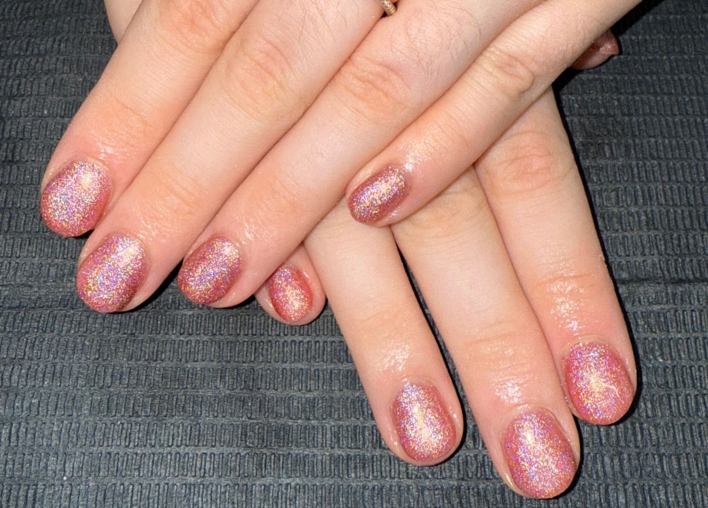 Elegant glitter nail art at Nails By SHTB, Wick, Scotland, GB. Perfect for a stylish, sparkling look.