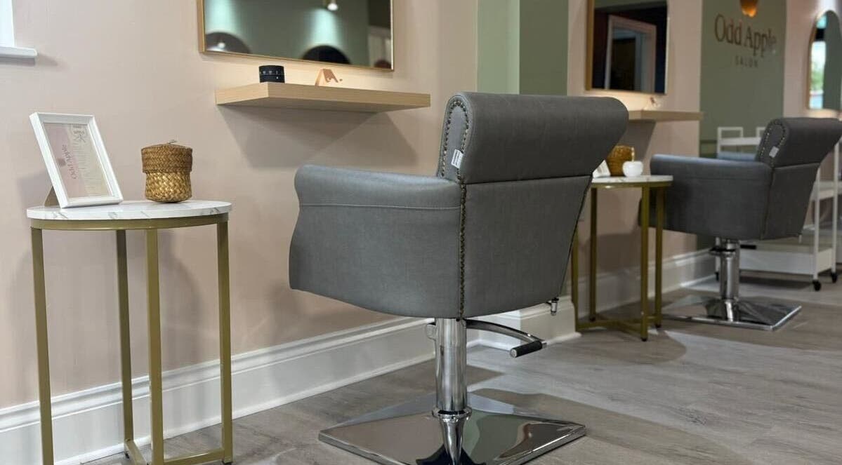 Stylish salon chairs at Red Rabbit Barber, Langley Moor, England, GB, offering comfort and elegance.