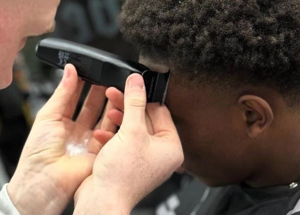 Haircut in progress at Red Rabbit Barber, Langley Moor, England, GB, showcasing expert trimming.
