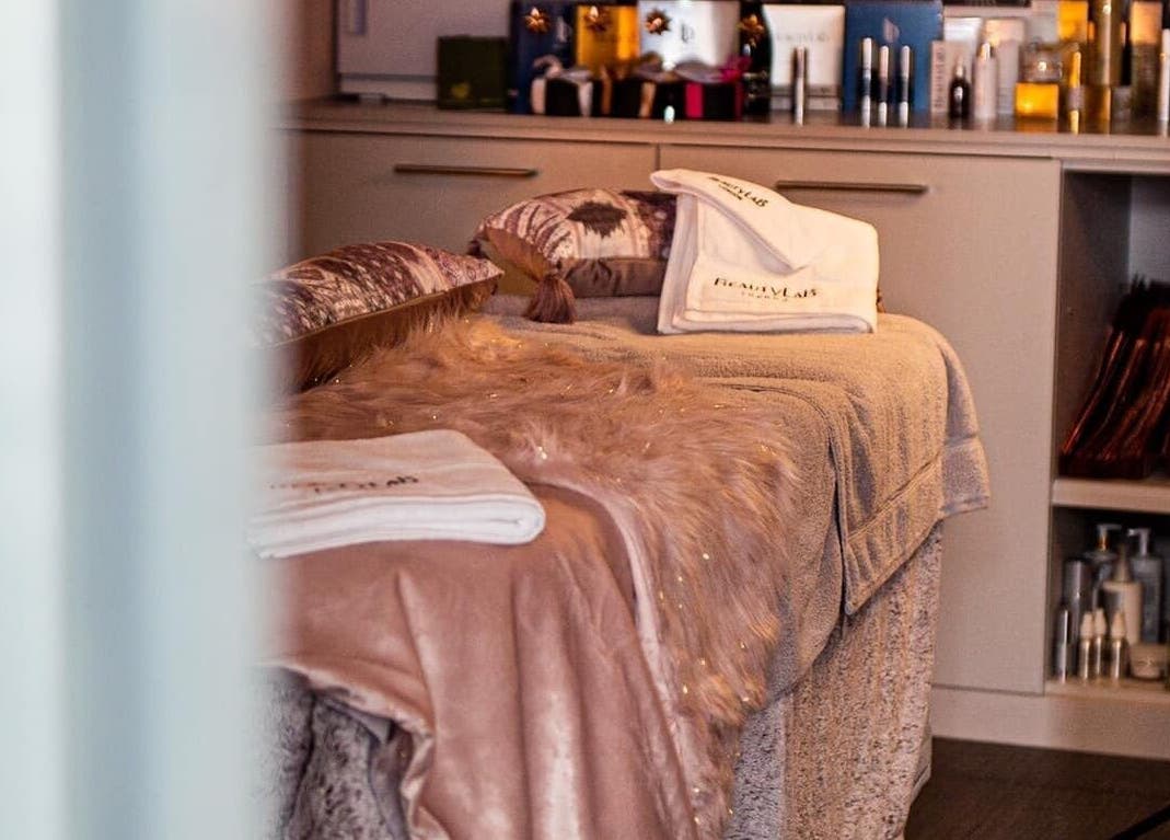 Luxurious spa bed at Divine Beauty Salon in Guernsey, Saint Peter Port, GG, offering ultimate relaxation.