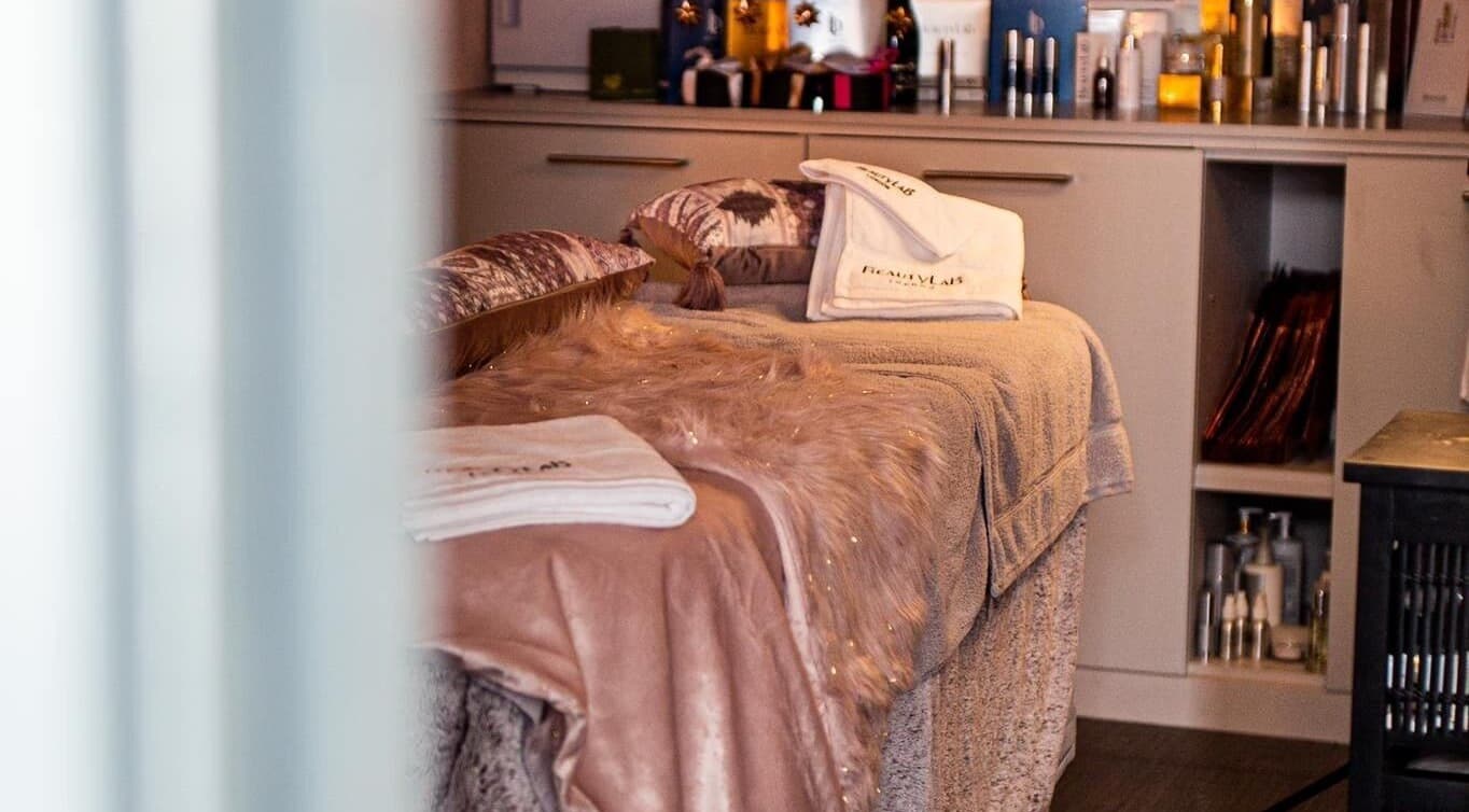 Luxurious spa bed at Divine Beauty Salon in Guernsey, Saint Peter Port, GG, offering ultimate relaxation.