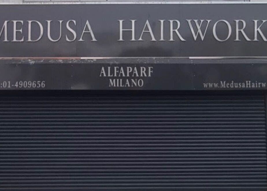 Blushandbrowstudio entrance in Dublin, County Dublin, IE with sleek black facade and signage.