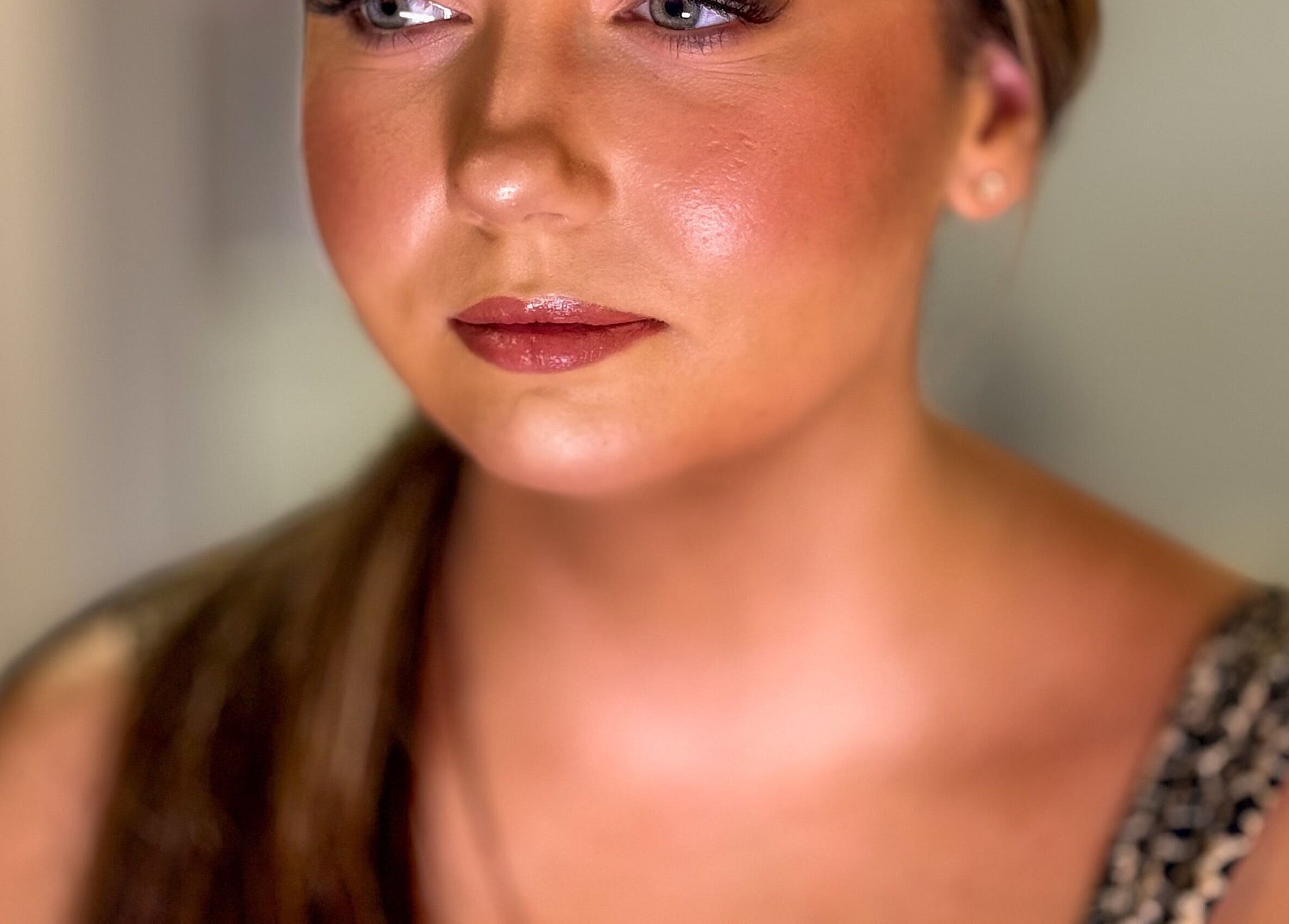 Woman with radiant makeup at Blushandbrowstudio in Dublin, County Dublin, IE.