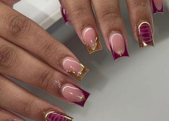 Elegant nail art in rich hues at POLISH ROOM, Ajman, Ajman, AE showcasing stylish design.