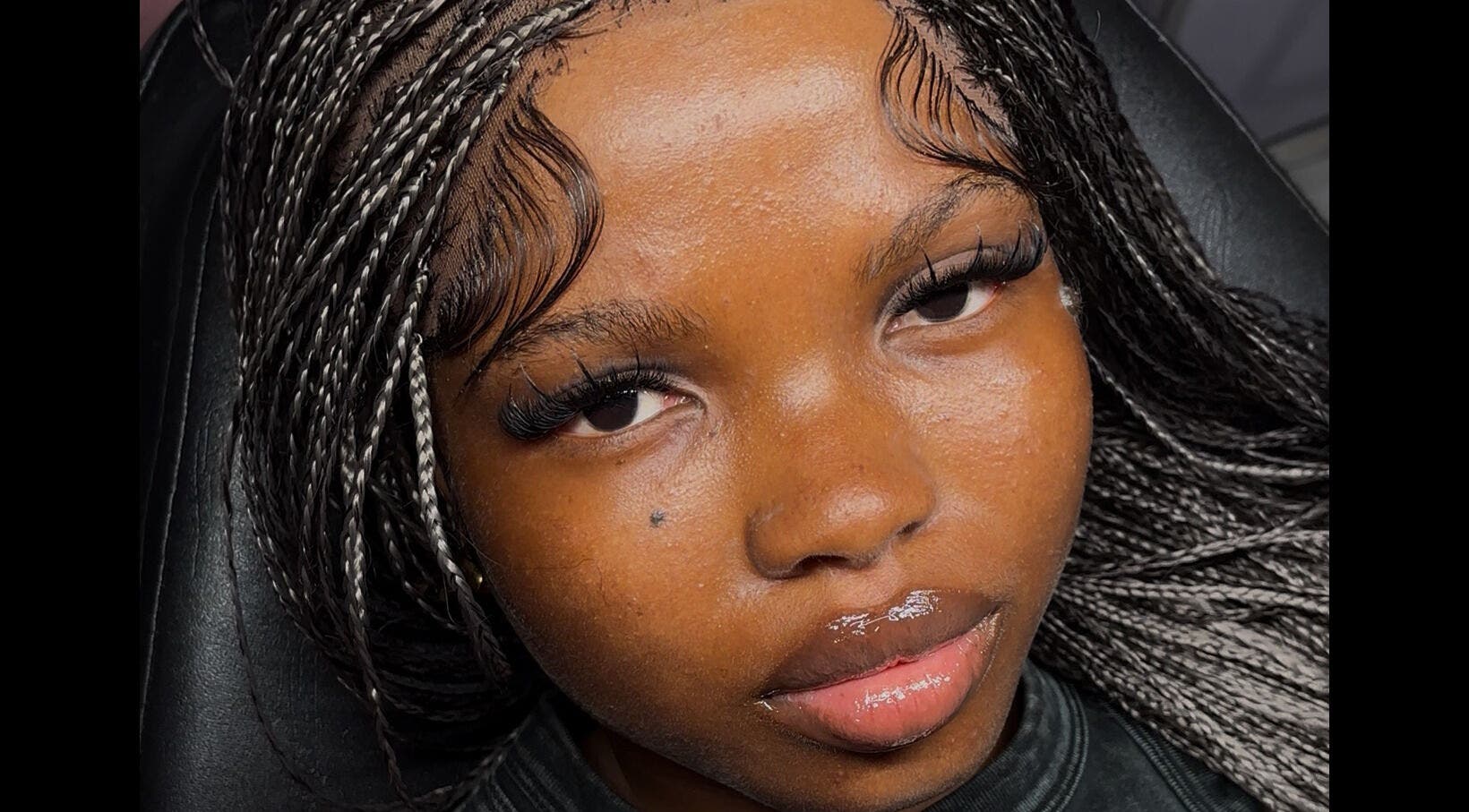 Close-up of stylish braided hair at Beautyvogue.ng, Shomolu, Lagos, NG.