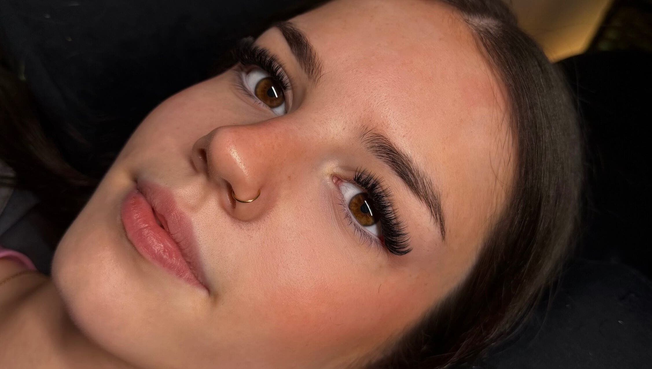 Close-up of elegant lashes at Ashlee Rose Studio of Beauty, Melbourne, Victoria, AU.