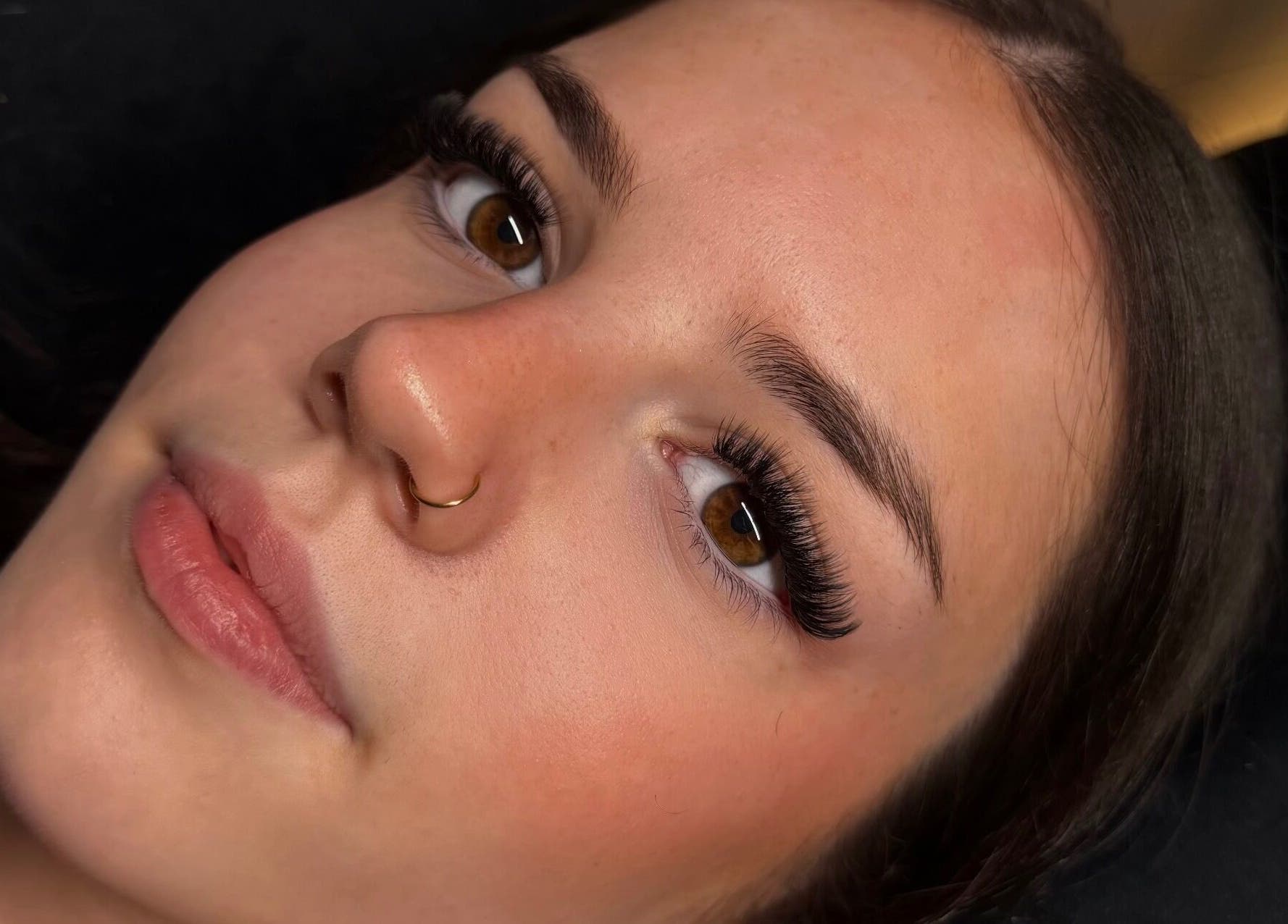 Close-up of elegant lashes at Ashlee Rose Studio of Beauty, Melbourne, Victoria, AU.