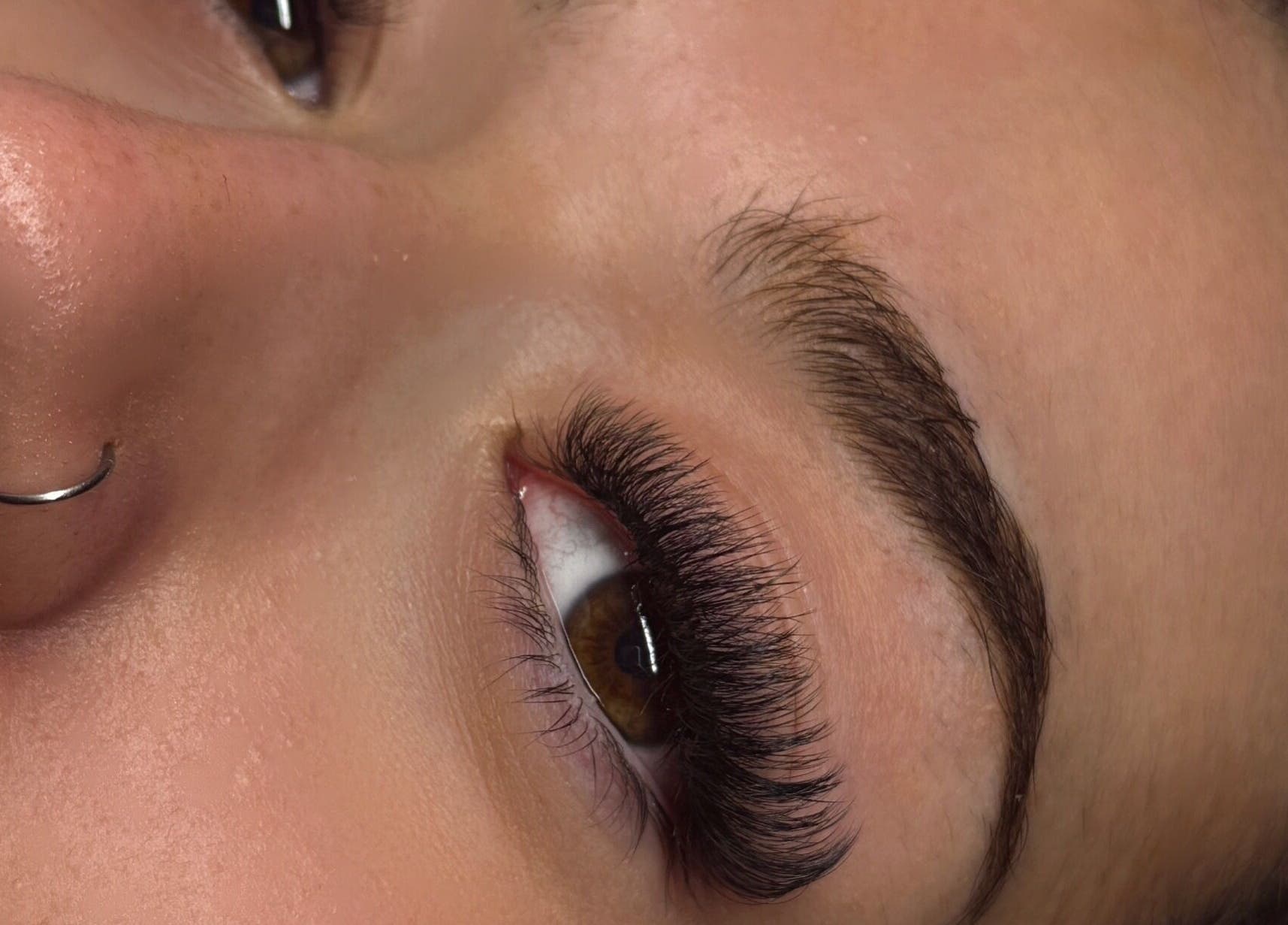 Detailed lash extension close-up at Ashlee Rose Studio of Beauty, Melbourne, Victoria, AU.