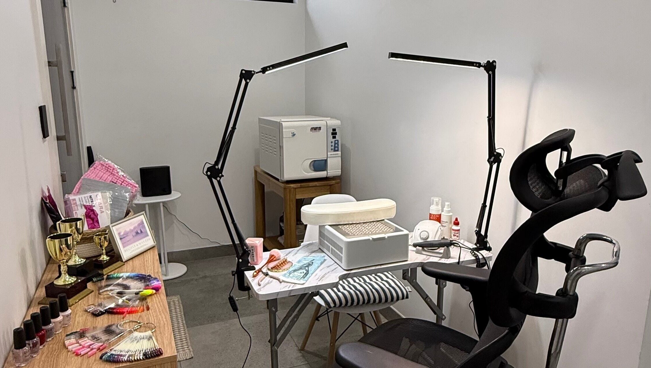 Modern nail salon setup at Amazing nails by Anna in Bexley, New South Wales, AU.