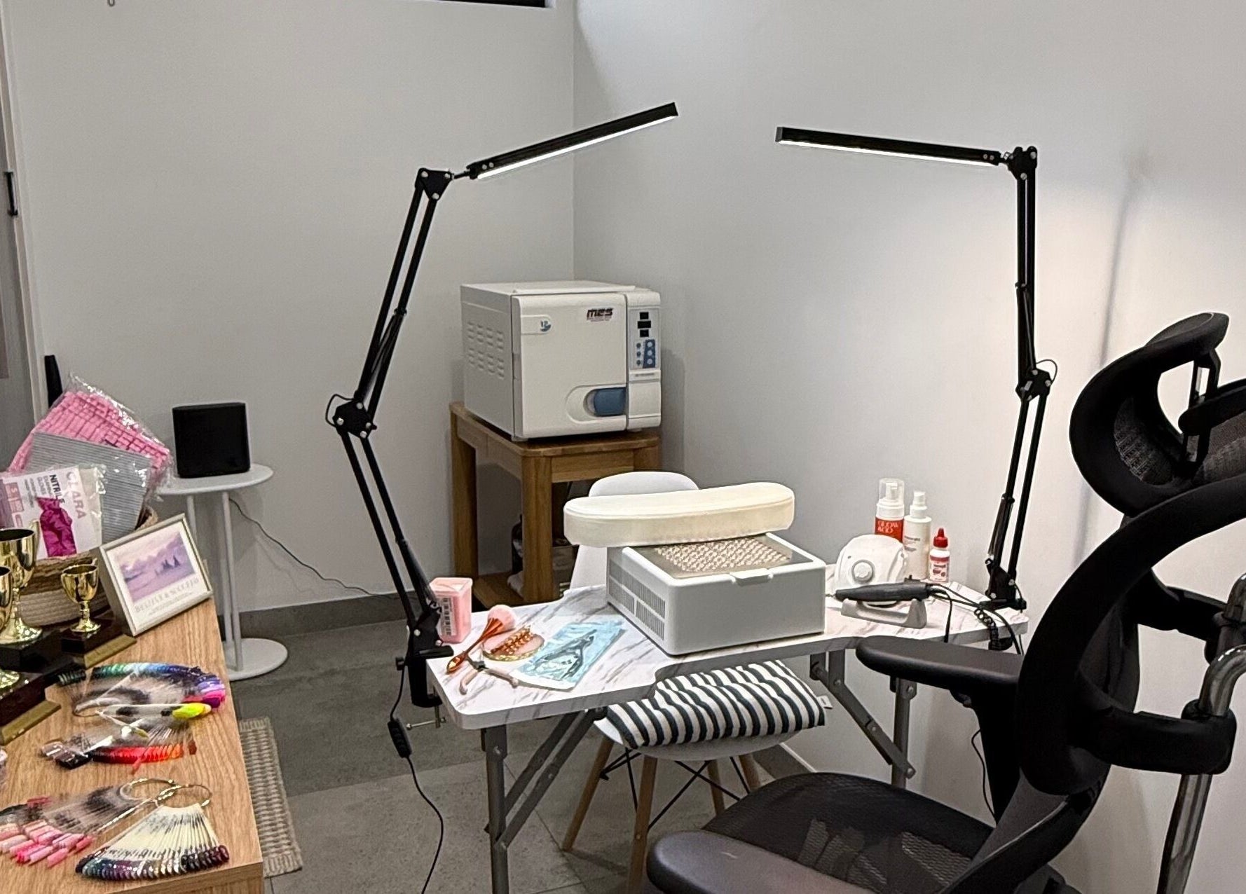 Modern nail salon setup at Amazing nails by Anna in Bexley, New South Wales, AU.