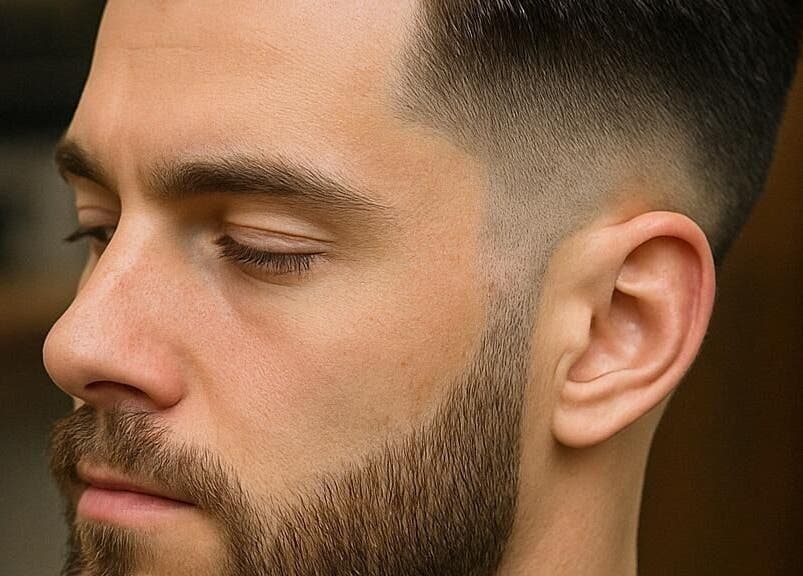 Corte de cabello moderno en Cenk Barber, Ciudad De La Costa, Departamento De Canelones, UY.