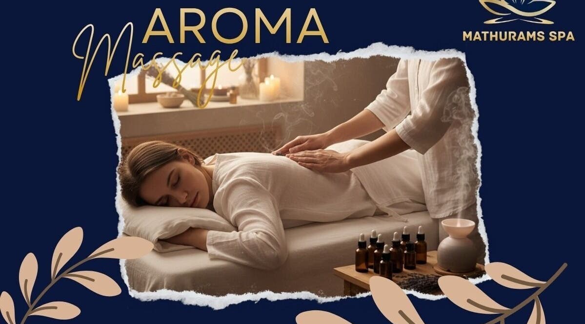 Relaxing aroma massage at Mathurams Spa in Bengaluru, Karnataka, IN for ultimate wellness and relaxation.