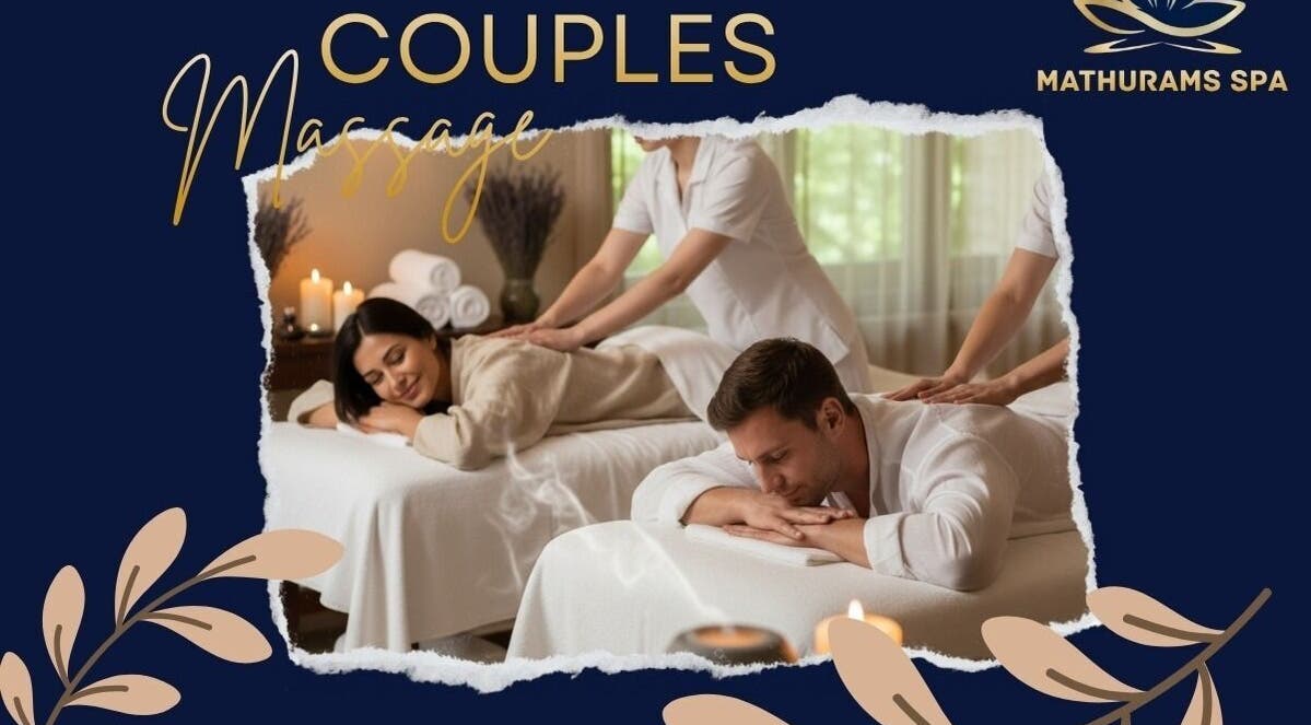Relaxing couples massage at Mathurams Spa, Bengaluru, Karnataka, IN, offering a tranquil escape for partners.