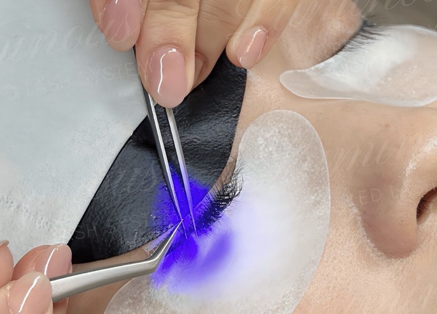 Expert eyelash extension application at Elixir Eyelash Extensions, Southport, Queensland, AU.