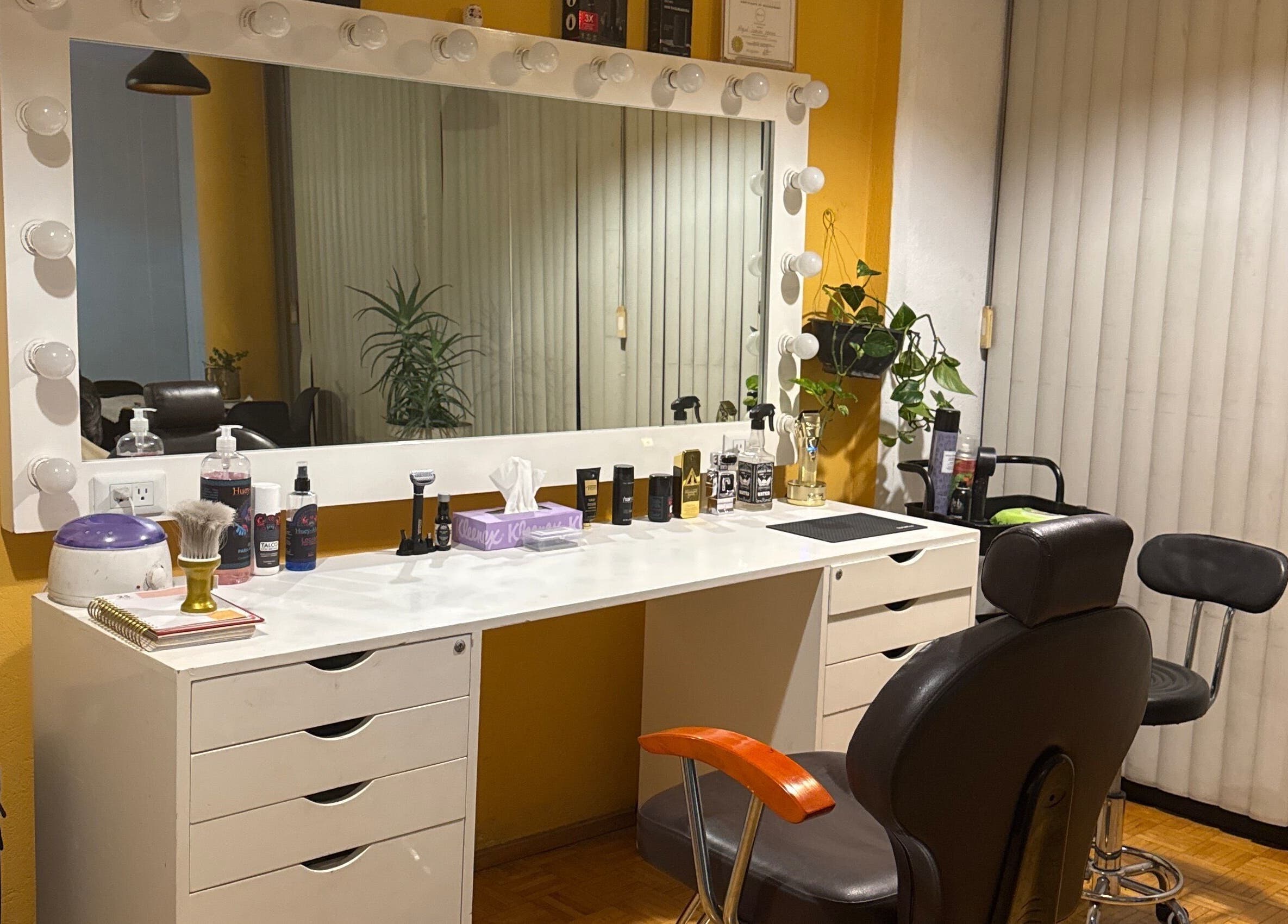 Mikellspa vanity setup at Ciudad De México, MX featuring a well-appointed beauty station.