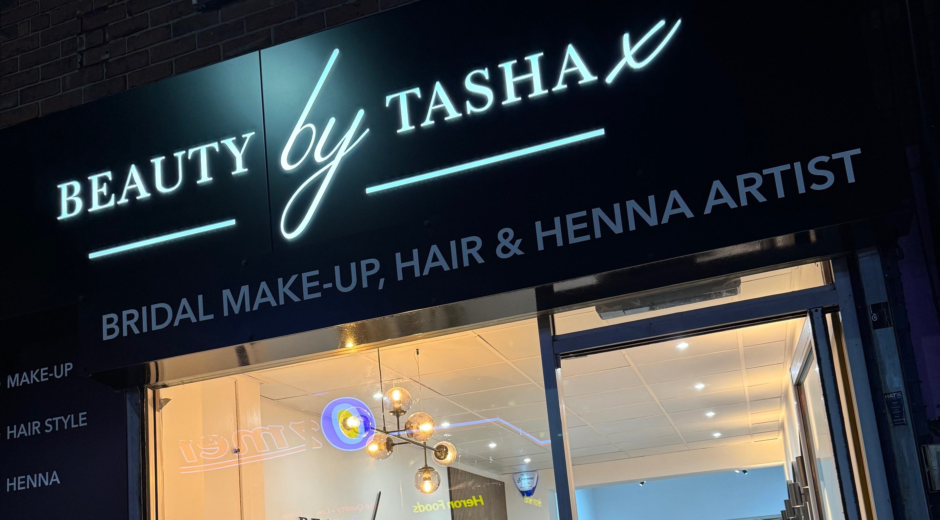 Entrance to Beauty By Tasha x showcasing makeup and hair services in Sheffield, England, GB.