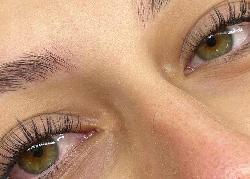 Close-up of lush lashes at Lashatiqúe Lash Studio, Padstow, New South Wales, AU.