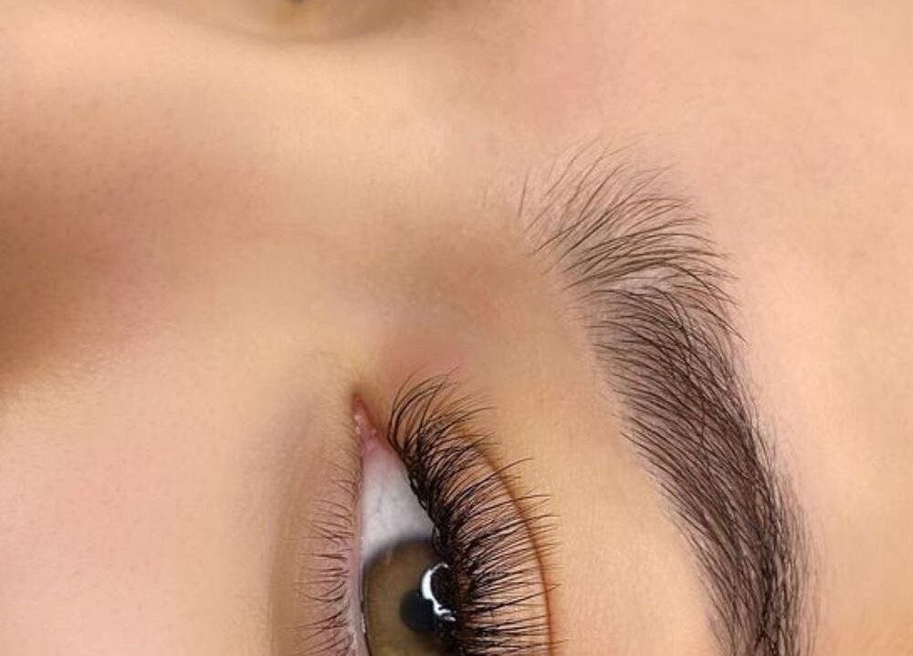 Close-up of beautifully styled lashes at Lashatiqúe Lash Studio, Padstow, New South Wales, AU.