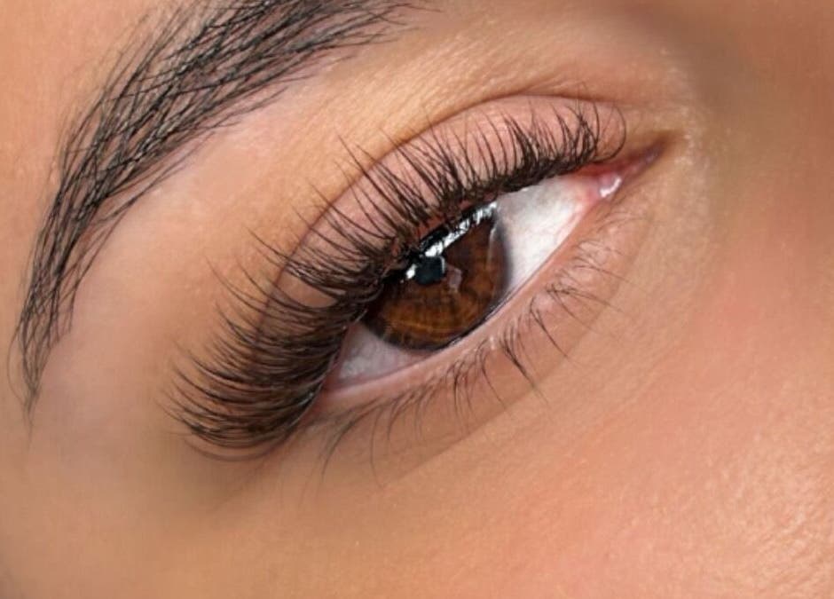 Close-up of styled eyelashes at Lashatiqúe Lash Studio in Padstow, New South Wales, AU.