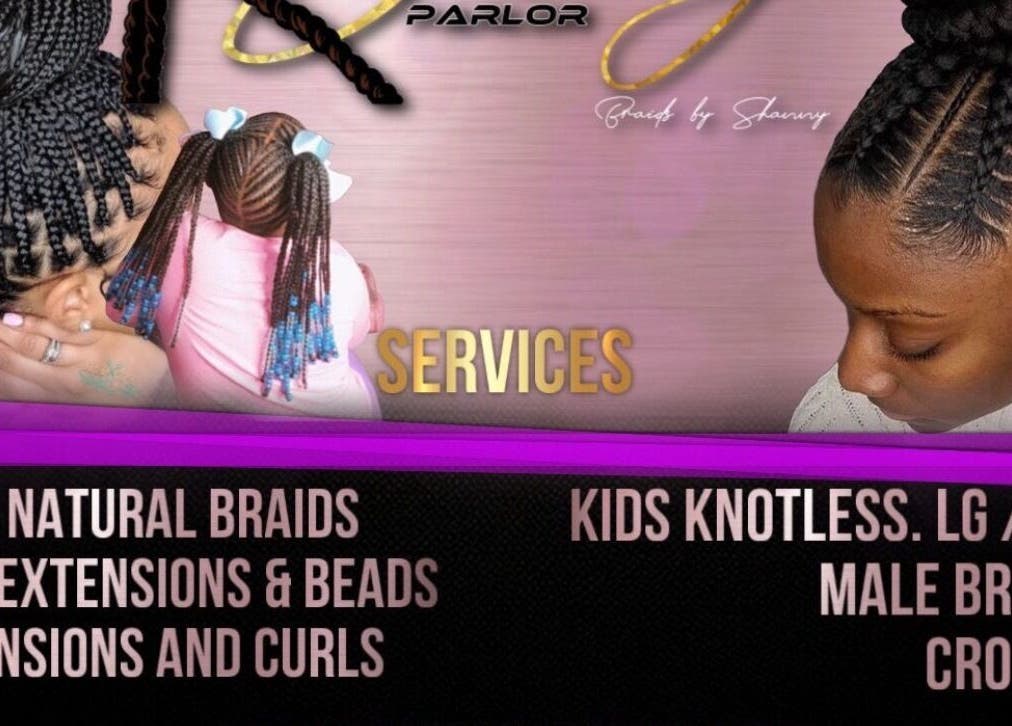 Explore braiding services at The Braiding Parlor, Nassau, New Providence. Kid's braids and extensions featured.