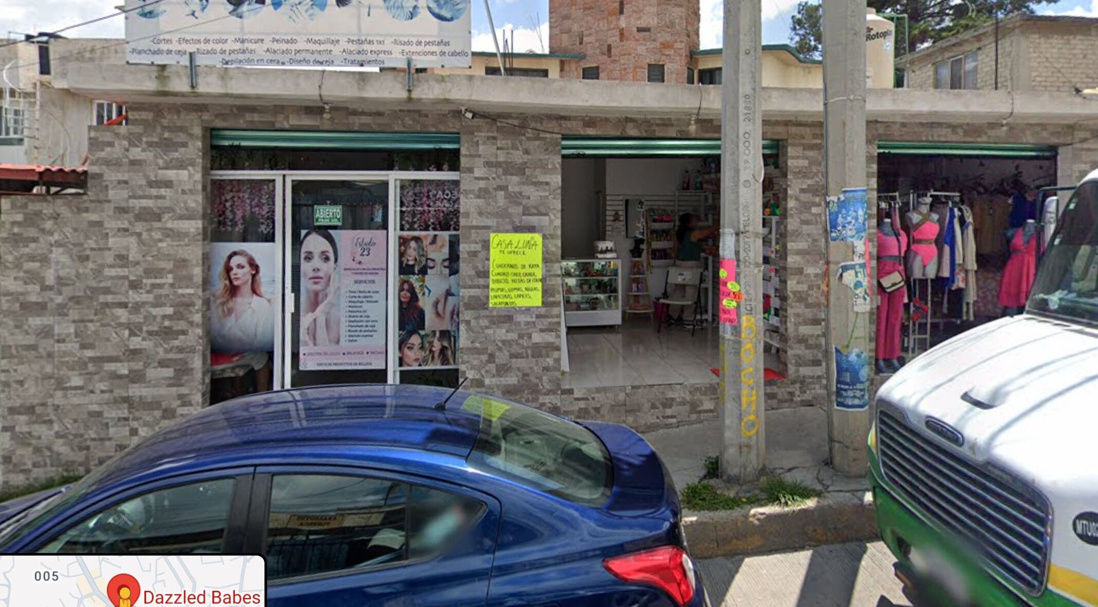 Fachada de Dazzled Babes en Ciudad Nicolás Romero, Estado De México, MX, mostrando servicios de belleza.