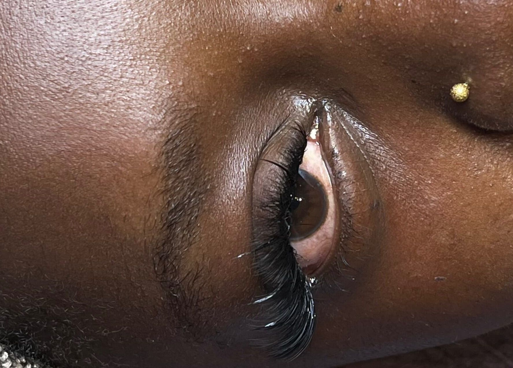 Close-up of a beautifully styled eyelash at THE URBAN ARTISAN, Lagos, Lagos, NG.